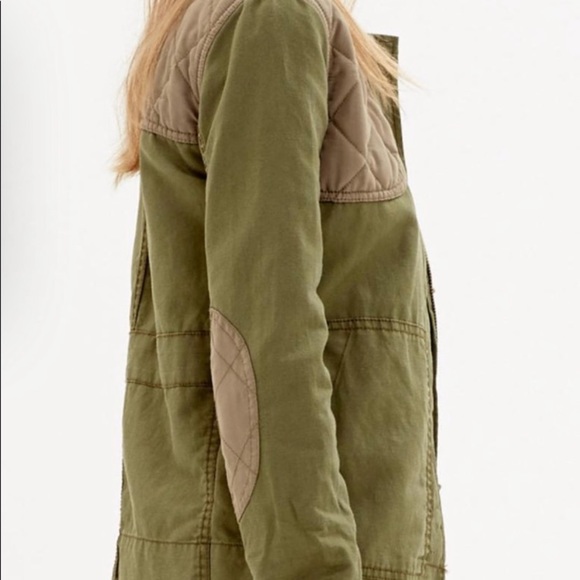 Army Green Quilted Jacket - Picture 2 of 7